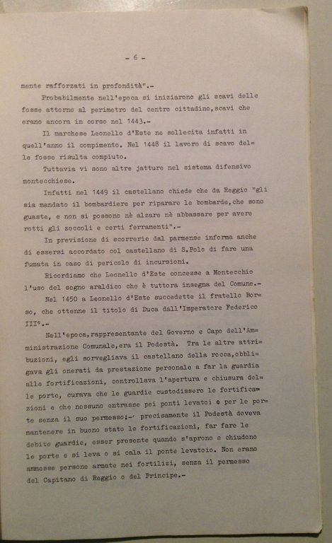 Associazione Turistica Pro Montecchio Appunti di Storia Montecchiese 1971