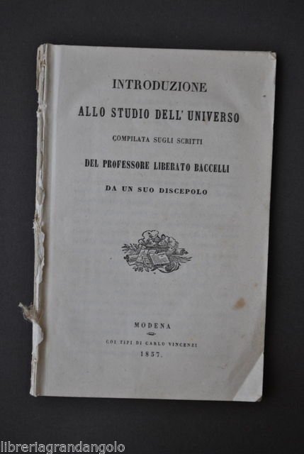 Astronomia Fisica Baccelli Introduzione Studio Universo Moto Elettricit‡ 1857