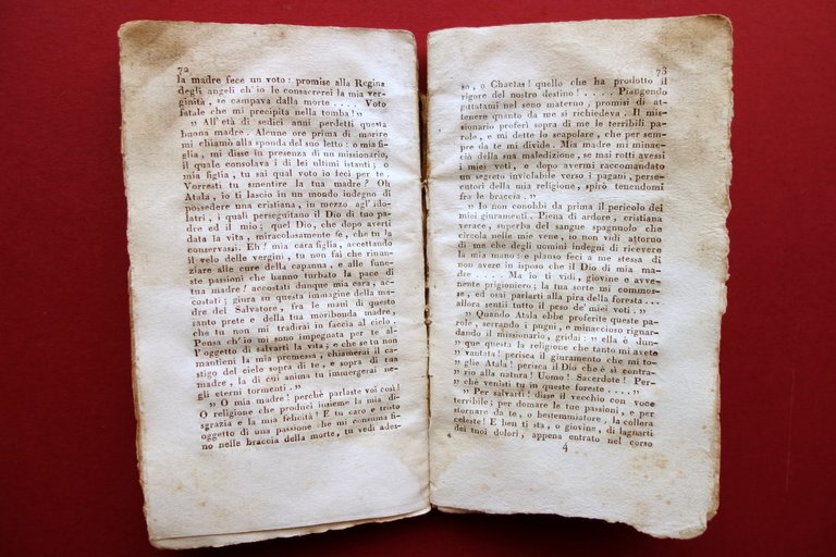 Atala F. A. Chateaubriand Silvestri Milano 1814 1∞ Edizione Italiana …