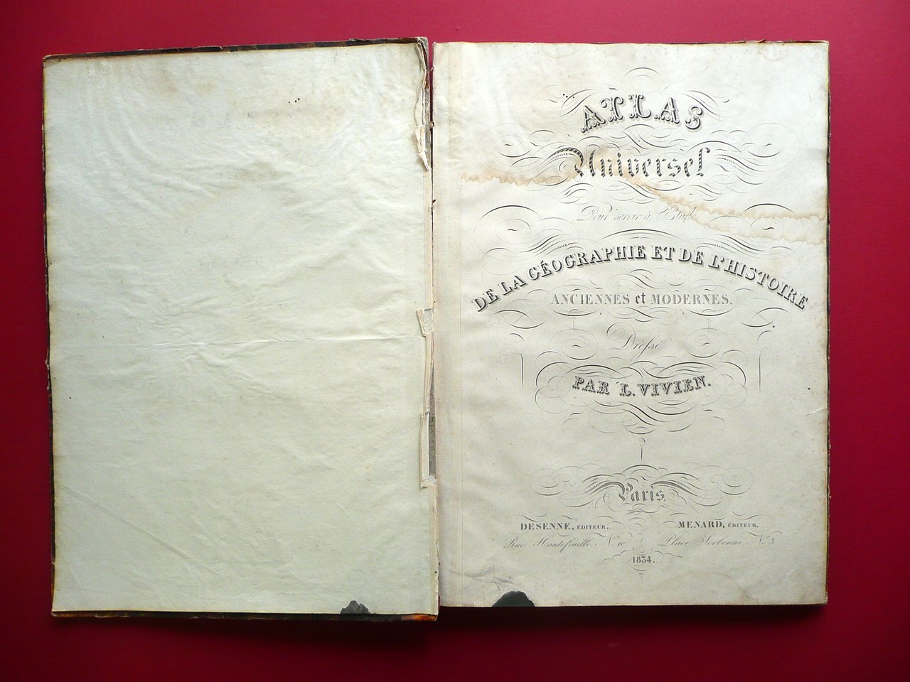 Atlas Universel Pour la Geographie et l'Histoire Vivien Paris 1834 …