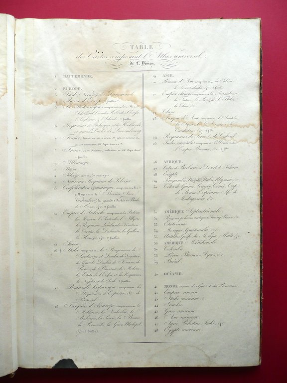Atlas Universel Pour la Geographie et l'Histoire Vivien Paris 1834 …