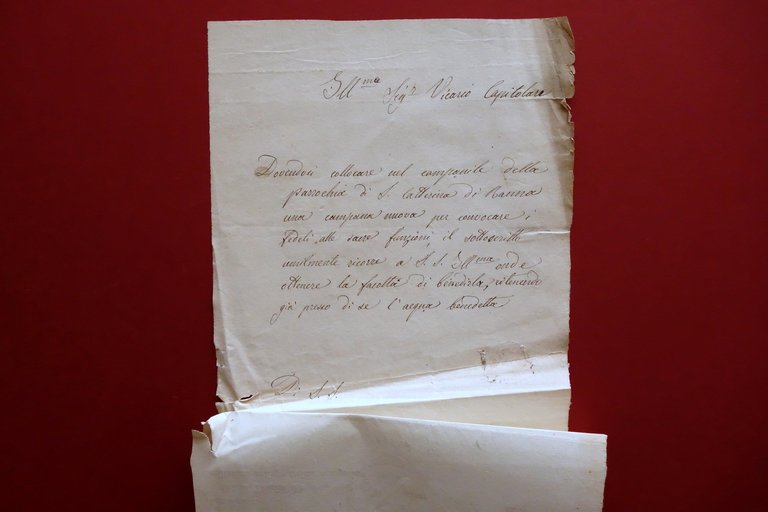 Attestato Concessione Collocazione di Campana sua Benedizione Banna Torino 1866 | Immagine Gallery 2