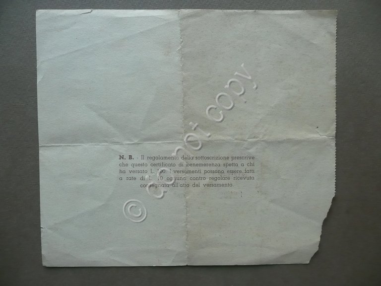 Attestato di Benemerenza Lega Nazionale delle Cooperative L. 100 Roma …