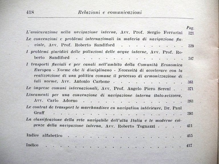 Atti I∞ Congresso di Diritto Fluviale e Navigazione Interna Venezia …