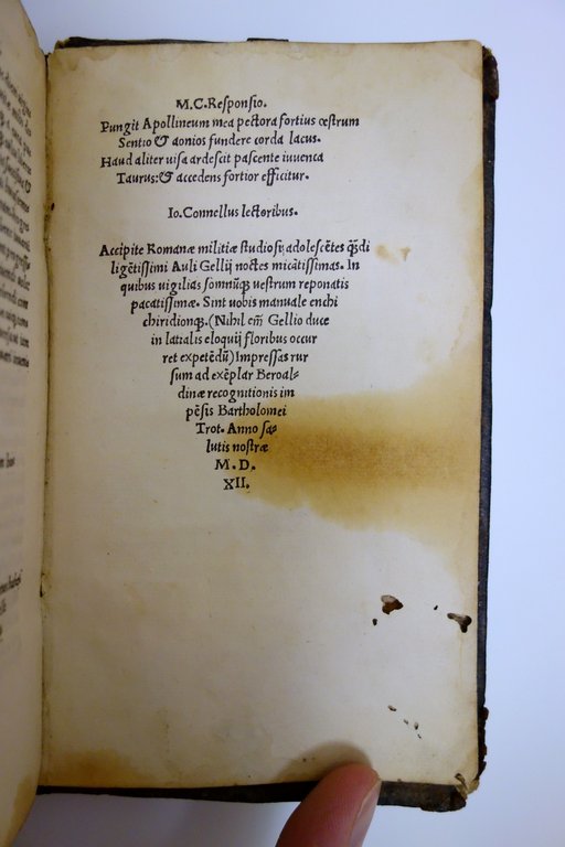 Auli Gellii Viri Disertissimi Noctium Atticarum Libri XX Bartholomaei Trot …