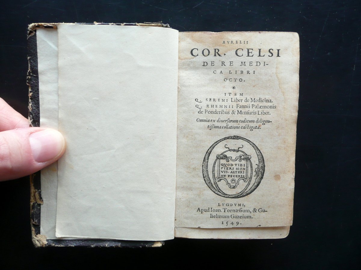 Aurelii Cornelii Celsi De Re Medica Libri Octo Lugdunum 1549 …