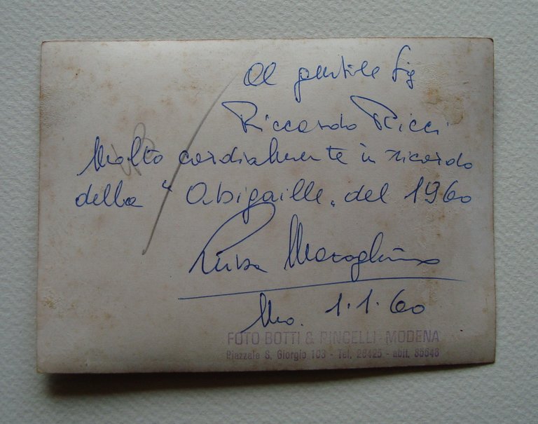 Autografi Luisa Maragliano Soprano 1960 Lirica