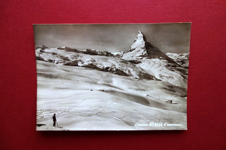 Autografo Achille Compagnoni Fotocartolina Monte Cervino Alpinismo K2