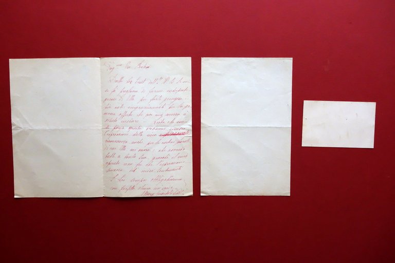 Autografo Alfredo Bertesi 2 Lettere e 1 Biglietto da Visita … | Immagine Gallery 2