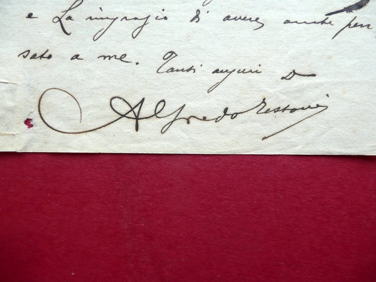 Autografo Alfredo Testoni Lettera Roma 25/12/1924 Sorbelli Commediografo
