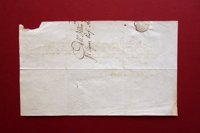 Autografo Amedeo Avogadro Sezione di Lettera Firmata Torino 1842 Fisica …