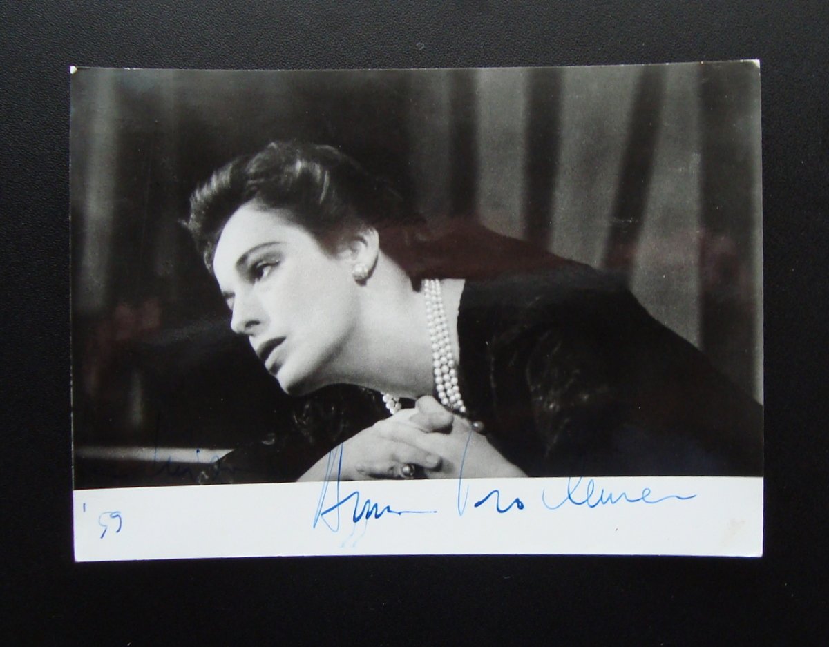 Autografo Anna Proclemer attrice doppiatrice Foto Crimella Milano 1959 Teatro