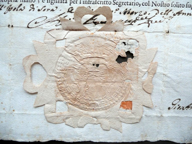 Autografo Antonio Boncompagno Lodovisio Vignola Nomina Podest‡ Monfestino 1713
