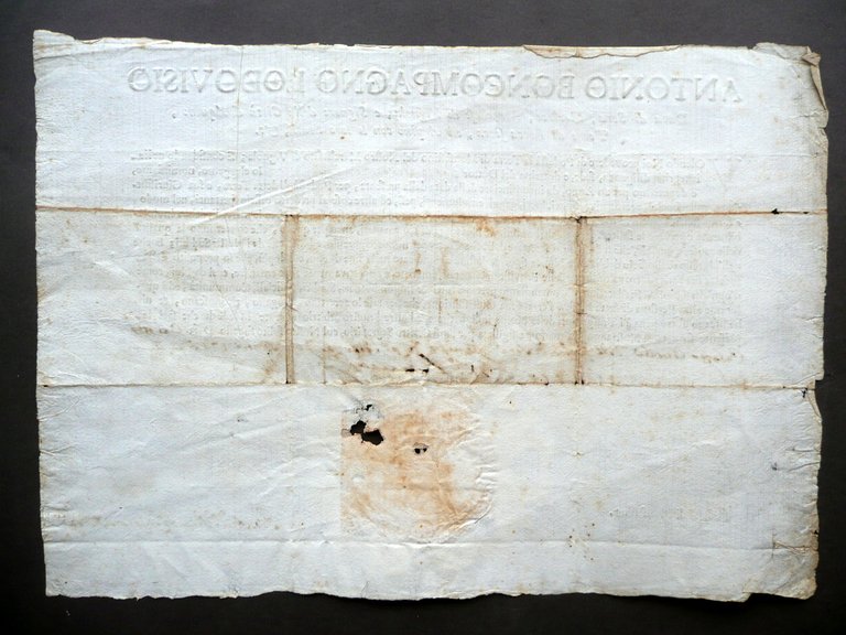 Autografo Antonio Boncompagno Lodovisio Vignola Nomina Podest‡ Monfestino 1713