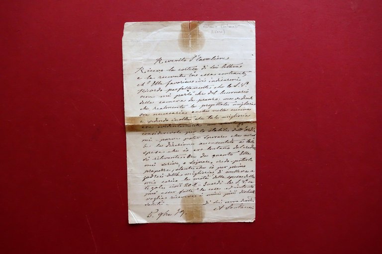 Autografo Antonio Fontanesi Lettera 5 Novembre 1879 Pittore Reggio Emilia