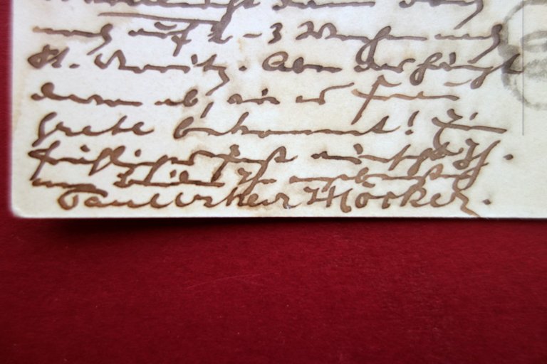 Autografo Arte Pittura Monaco Paul Hocker Hoecker Scrittore 1909