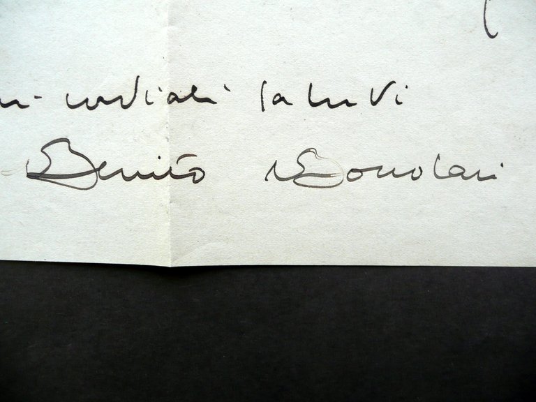 Autografo Benito Boccolari Lettera 110/5/940 Condoglianze Xilografia Modena Arte