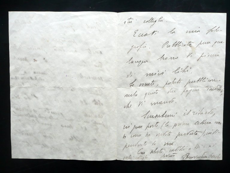 Autografo Bonaventura Tecchi Lettera Bagnoregio 4 Novembre 1940 Letteratura