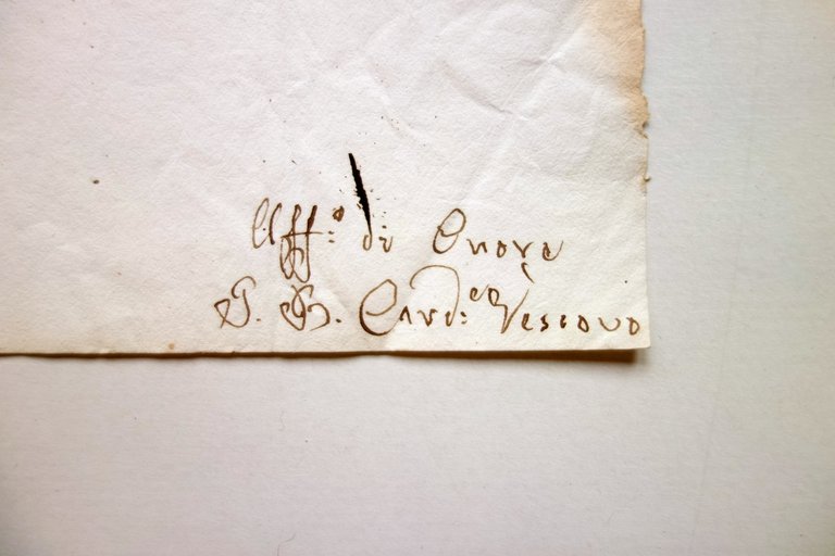 Autografo Cardinale G. Bernardo Pianelli Vescovo di Viterbo Firma Lettera …