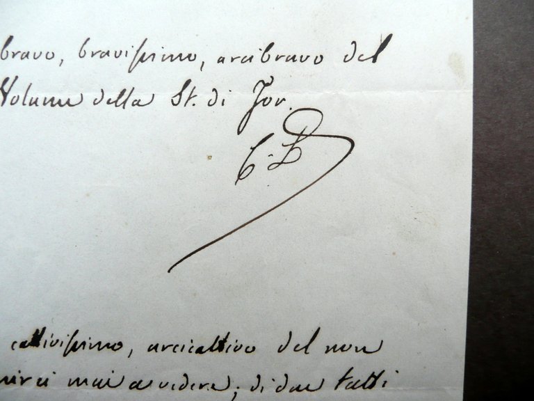 Autografo Cesare Balbo Lettera Luigi Cibrario Storia di Torino 1847 …