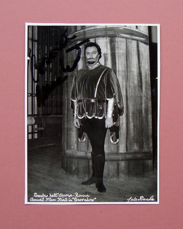 Autografo Cornell MacNeil baritono Trovatore Teatro Opera Roma Foto Reale | Immagine Gallery 1
