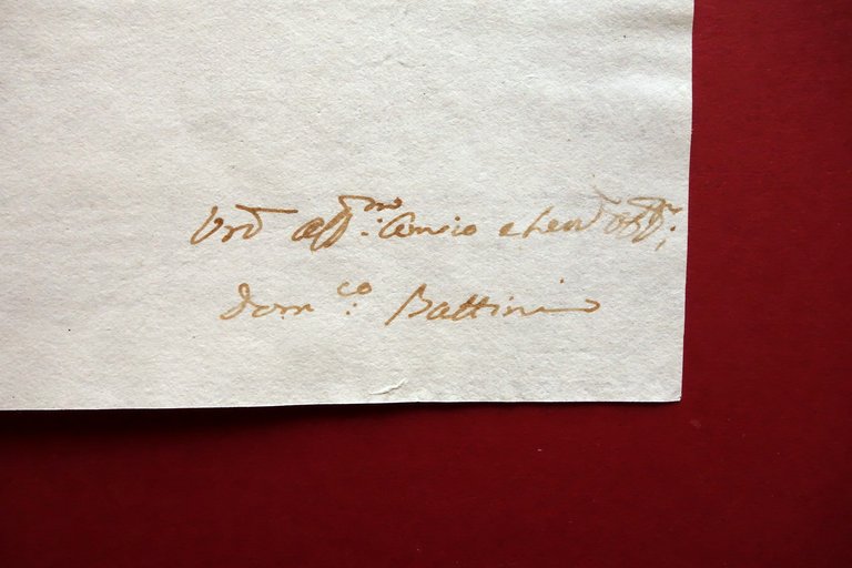 Autografo Domenico Battini Lettera Medico Siena Assunzione di Cameriera 1793 | Immagine Gallery 2