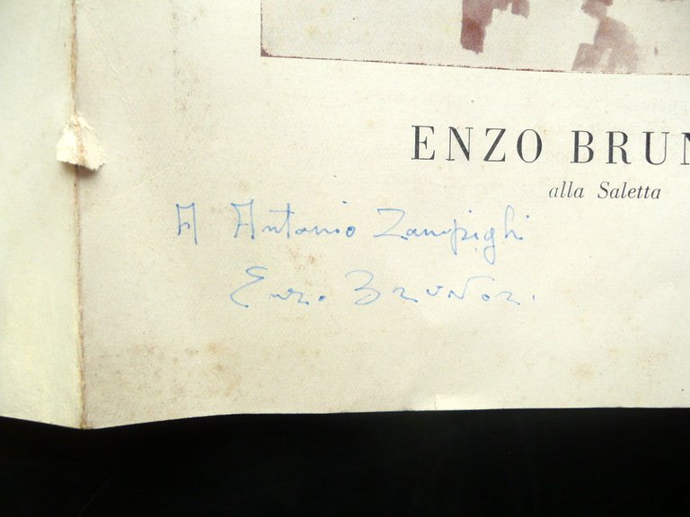 Autografo Enzo Brunori Catalogo Alla Saletta Amici dell'Arte Modena 1955 … | Immagine Gallery 2