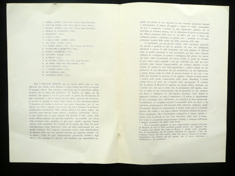 Autografo Enzo Brunori Catalogo Alla Saletta Amici dell'Arte Modena 1955 … | Immagine Gallery 3
