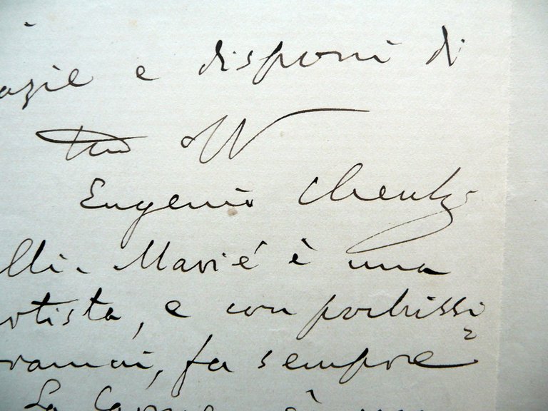 Autografo Eugenio Checchi Lettera Fanfulla della Domenica Roma 1884 Filippi | Immagine Gallery 2