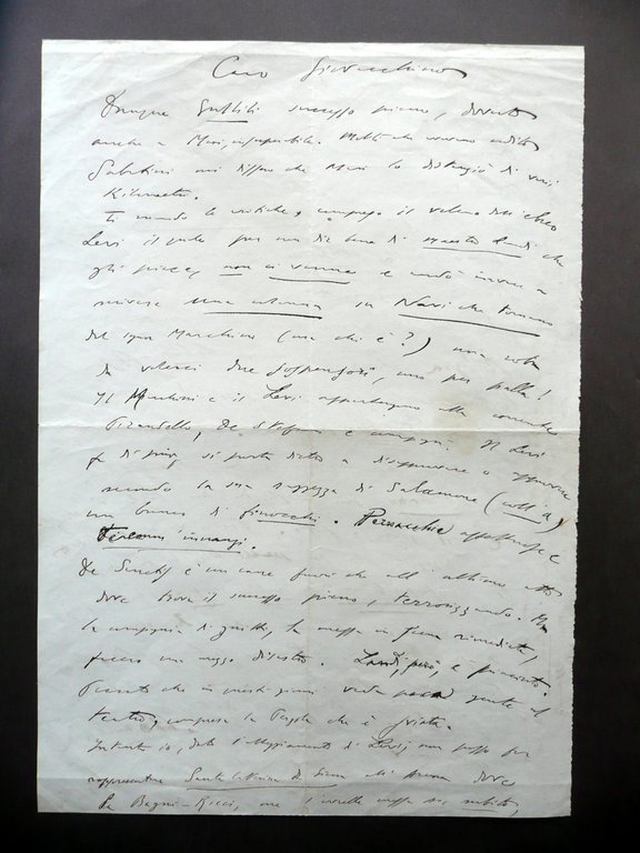 Autografo Ferdinando Paolieri Firenze Lettera 1926 Forzano Teatro Maremma