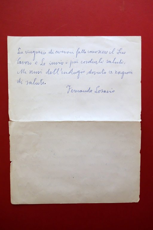 Autografo Fernando Losavio Poeta Lettera Modena 1967 Don F. Padovani … | Immagine Gallery 2