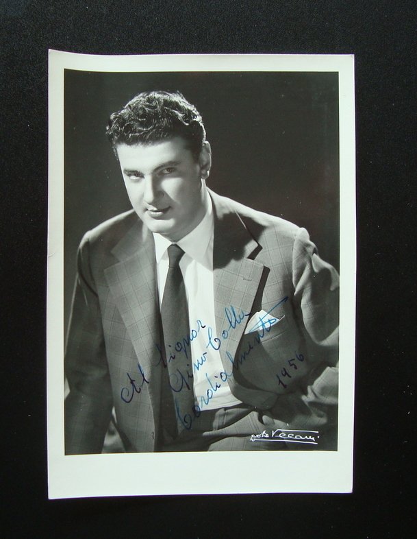 Autografo Ferruccio Mazzoli Basso 1956 Foto Villani Lirica | Immagine principale