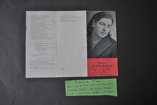 Autografo Fotografia Musica Compositrice Pianista Nina Makarova Russia 1950