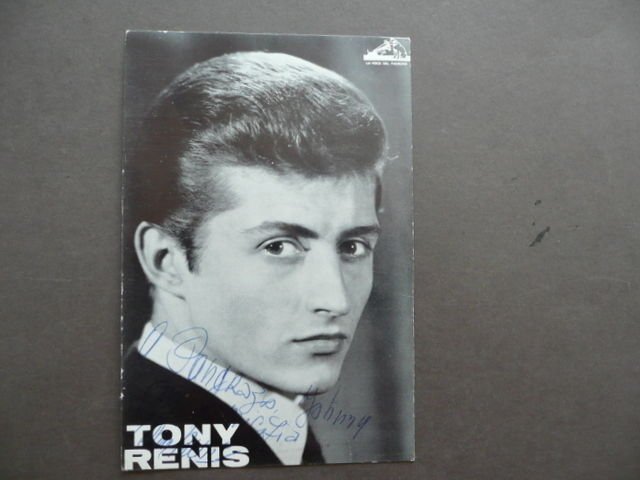 Autografo Fotografia Tony Renis Voce del Padrone Gallati Milano 1962