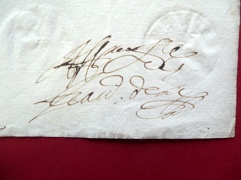Autografo Francesco I Duca di Modena Lettera Firma Sottoscrizione Modena …
