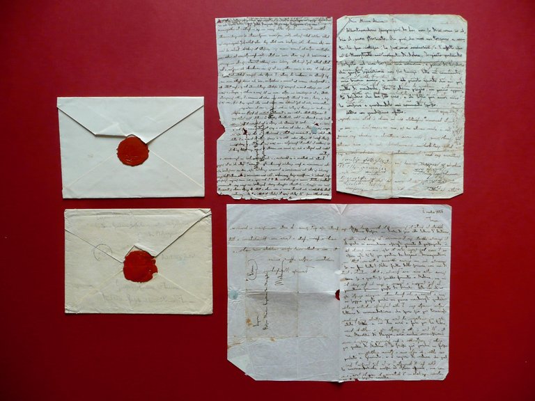 Autografo Francesco Manfredini Due Lettere Sant'Anna Pelago Modena 1850-56