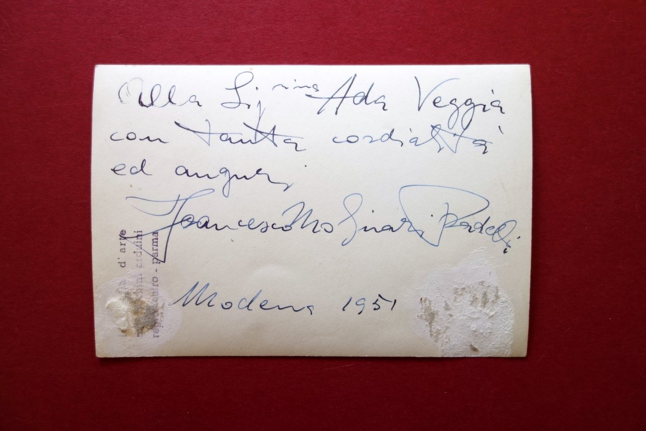 Autografo Francesco Molinari Pradelli Modena 1951 Fotografia Direttore Orchestra | Immagine principale