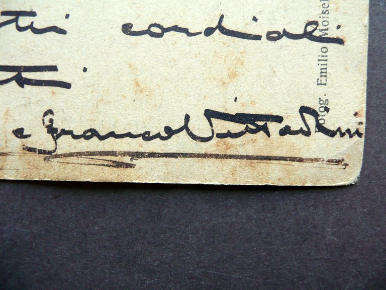 Autografo Franco Vittadini Cartolina 1919 Compositore Direttore Orchestra Pavia