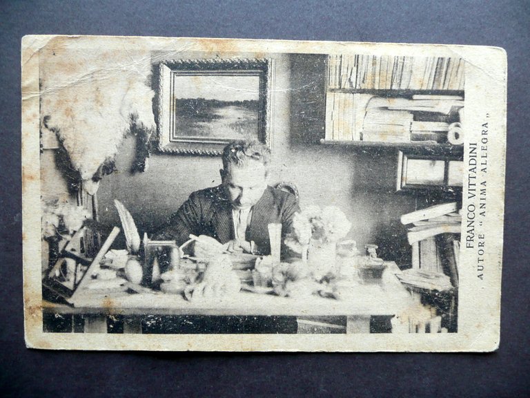 Autografo Franco Vittadini Cartolina 1919 Compositore Direttore Orchestra Pavia