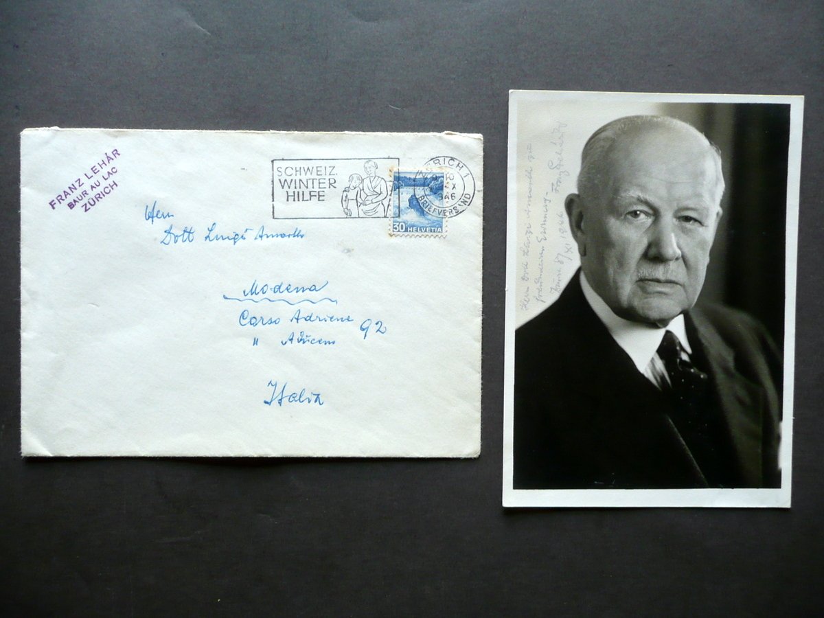 Autografo Franz Lehar Fotografia 1946 Busta Baur au Lac Compositore … | Immagine principale