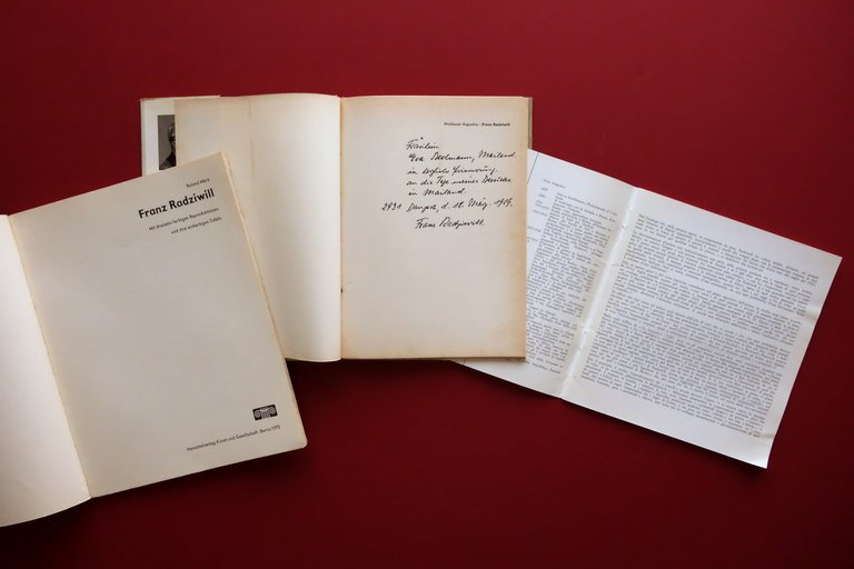 Autografo Franz Radziwill Dedica Catalogo 1964 Pittura Arte Degenerata Germania