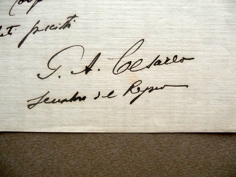 Autografo Giovanni Alfredo Cesareo Lettera Appartamento Roma 1930 Massoneria