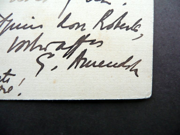 Autografo Giovanni Amendola Cartoncino Camera dei Deputati Antifascismo Politica