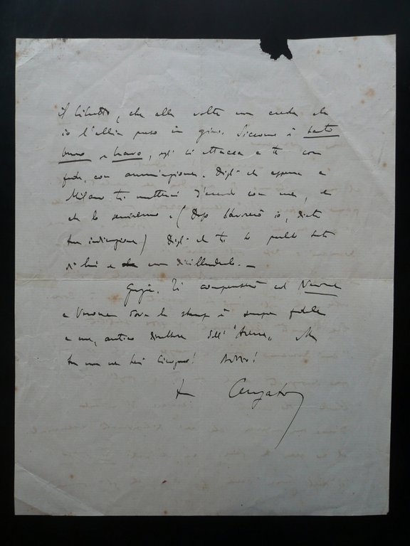 Autografo Giovanni Cenzato Lettera Milano 1926 Corriere della Sera Giornalismo | Immagine Gallery 1