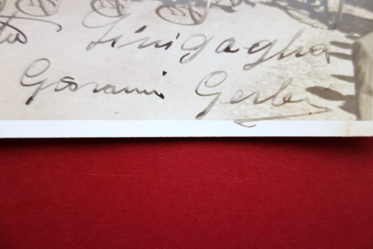 Autografo Giovanni Gerbi Grande Fotografia Testi Ippodromo Modena 1941 Ciclismo