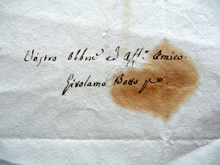 Autografo Girolamo Botto Lettera Genova 1826 Prof. Chimica Manfredini Modena