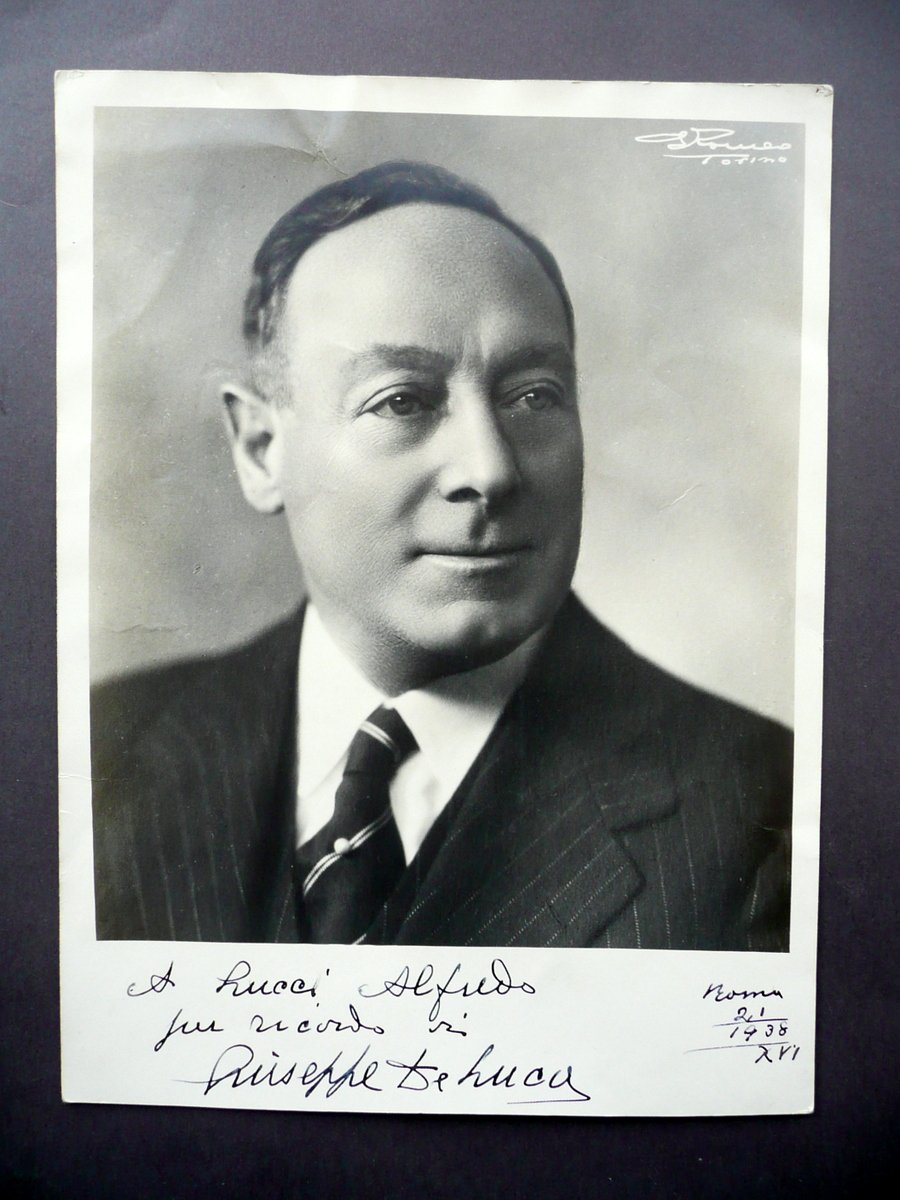 Autografo Giuseppe de Luca Baritono Fotografia Romeo Roma 1938 Lirica …