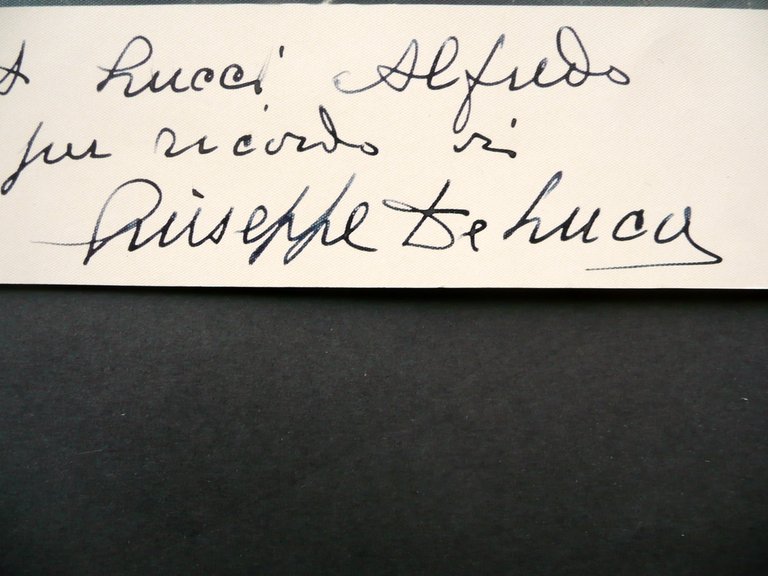 Autografo Giuseppe de Luca Baritono Fotografia Romeo Roma 1938 Lirica …