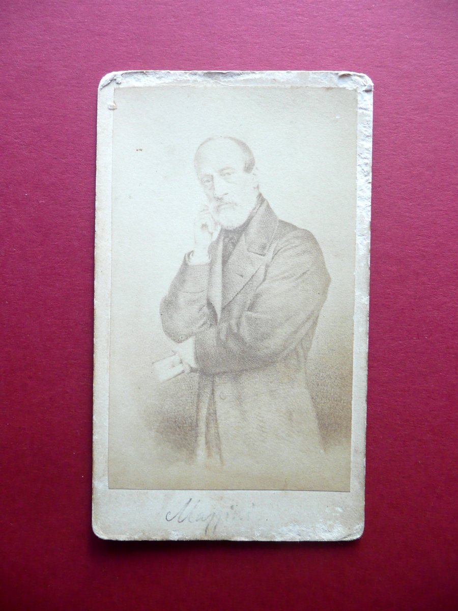 Autografo? Giuseppe Mazzini Fotografia Originale Carte de Visite Risorgimento