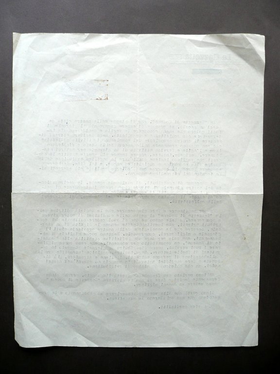 Autografo Giuseppe Medici Lettera Gazzetta di Modena Programma Rilancio | Immagine Gallery 3